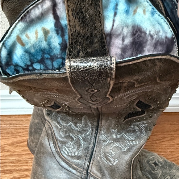 Western Style Brown Cowboy Boots - Picture 5 of 12